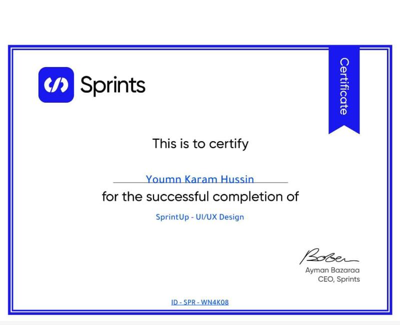 Sprints UI/UX Design Certificate